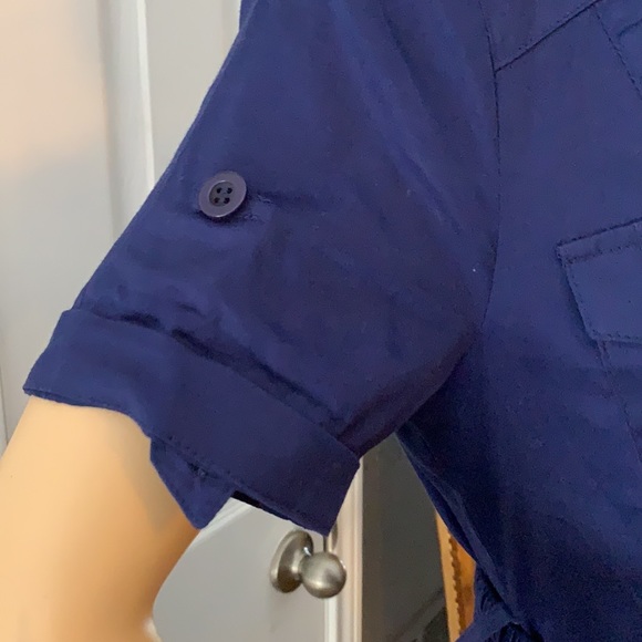 NWT NAVY BELTED DRESS - Picture 8 of 10